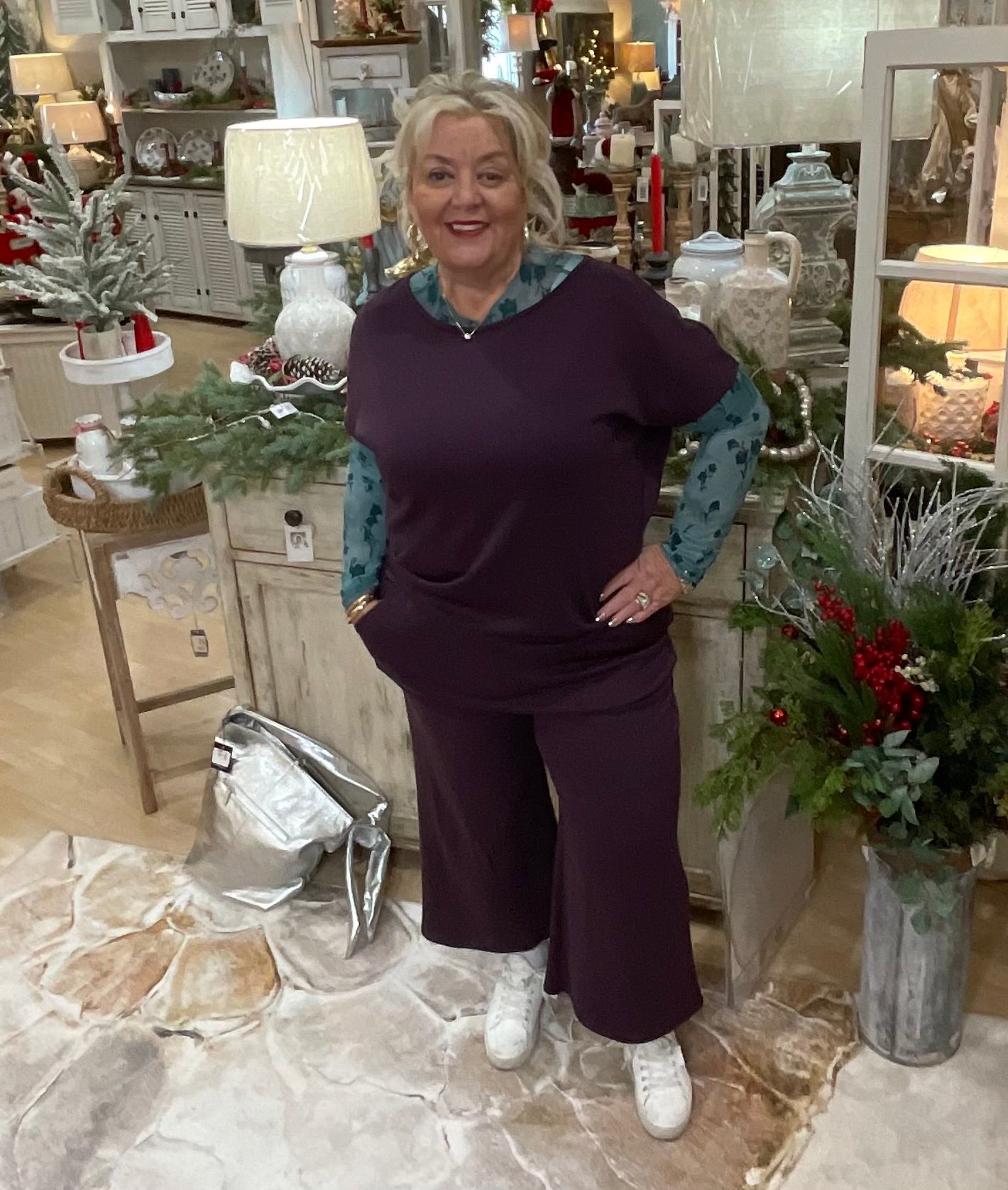 Teal Mesh Layering Sheer Top