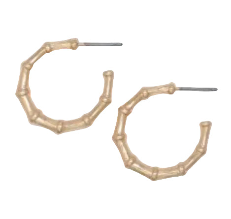 Gold Bamboo Hoops