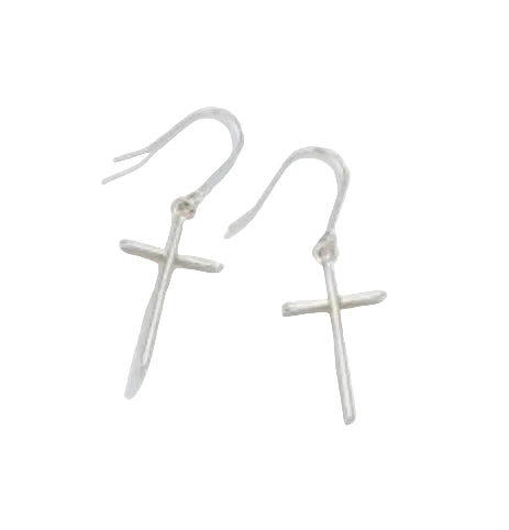 Silver Cross Earrings