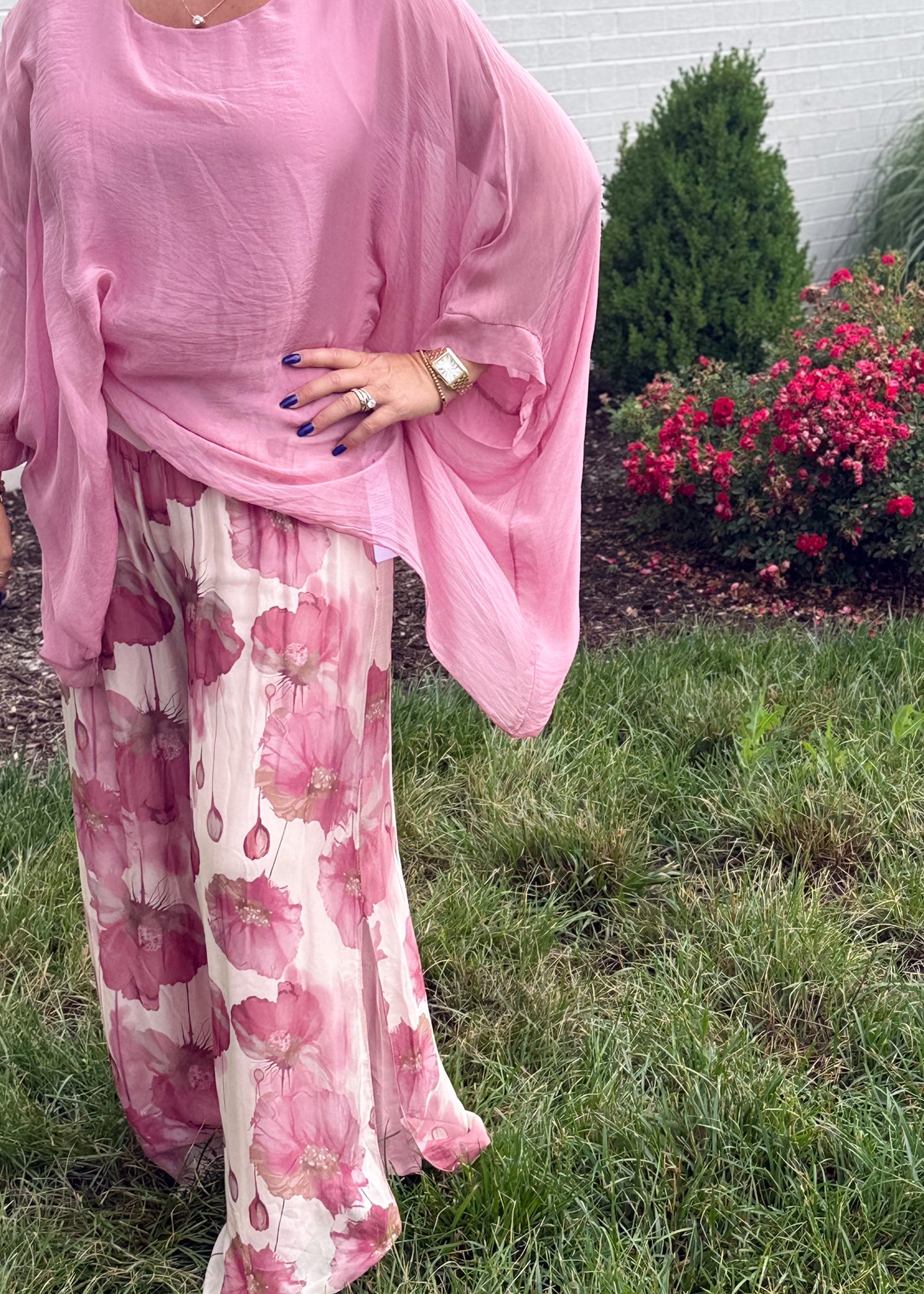 Garden Luxe Silk Pants