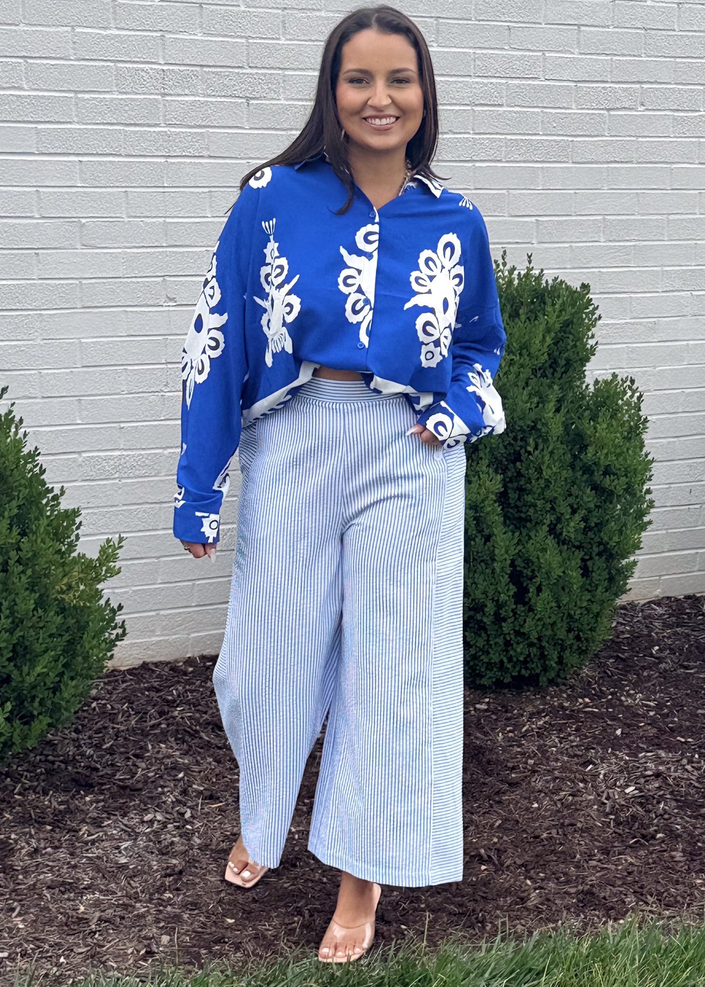 Royal Blue Blouse