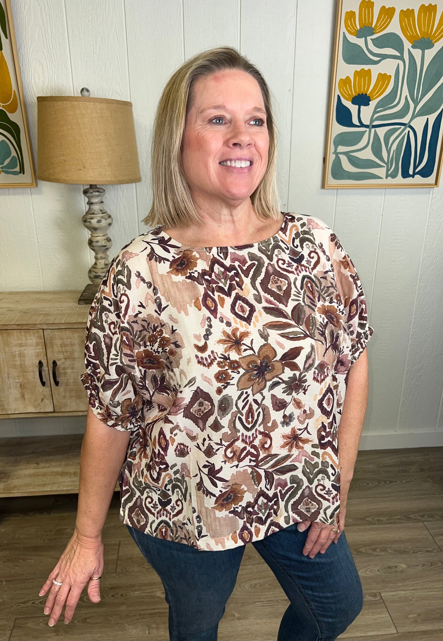 Beige Moments Blouse