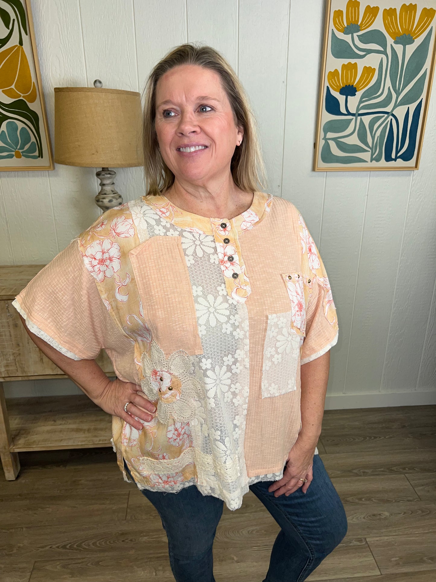 Peachy Love Short Sleeve Top