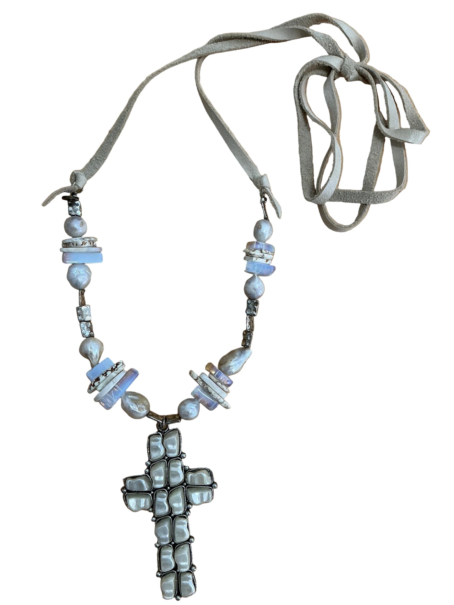 Pearl Grace Cross Necklace
