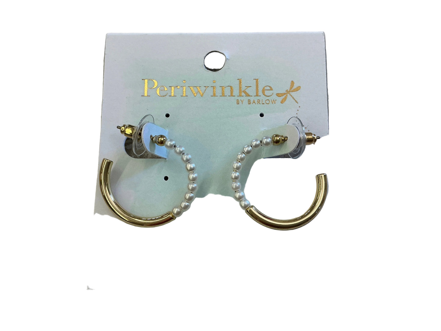 GOLD/PEARL HOOPS