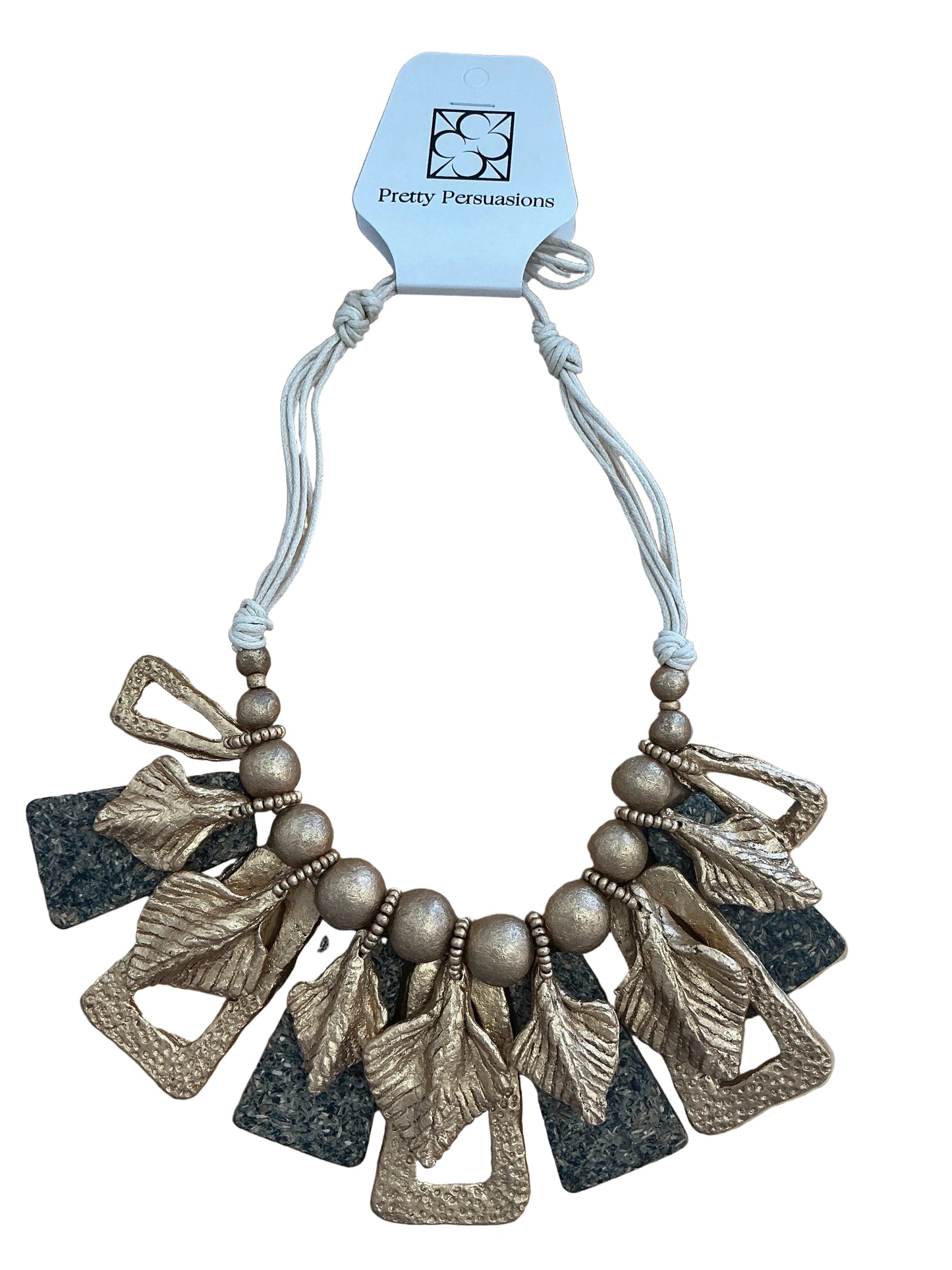 Leaf & Lantern Art Necklace