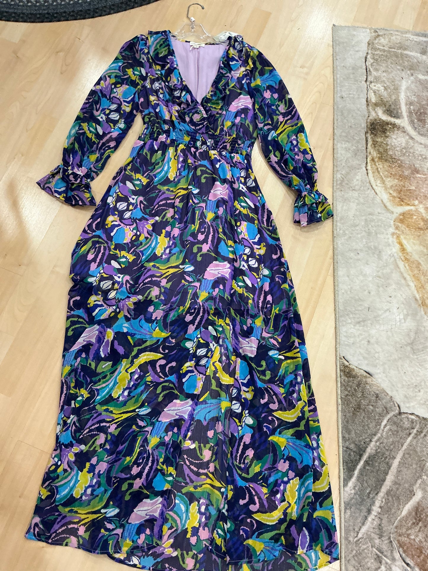 ROYAL BLUE LONG SLV MAXI DRESS(DK9175
