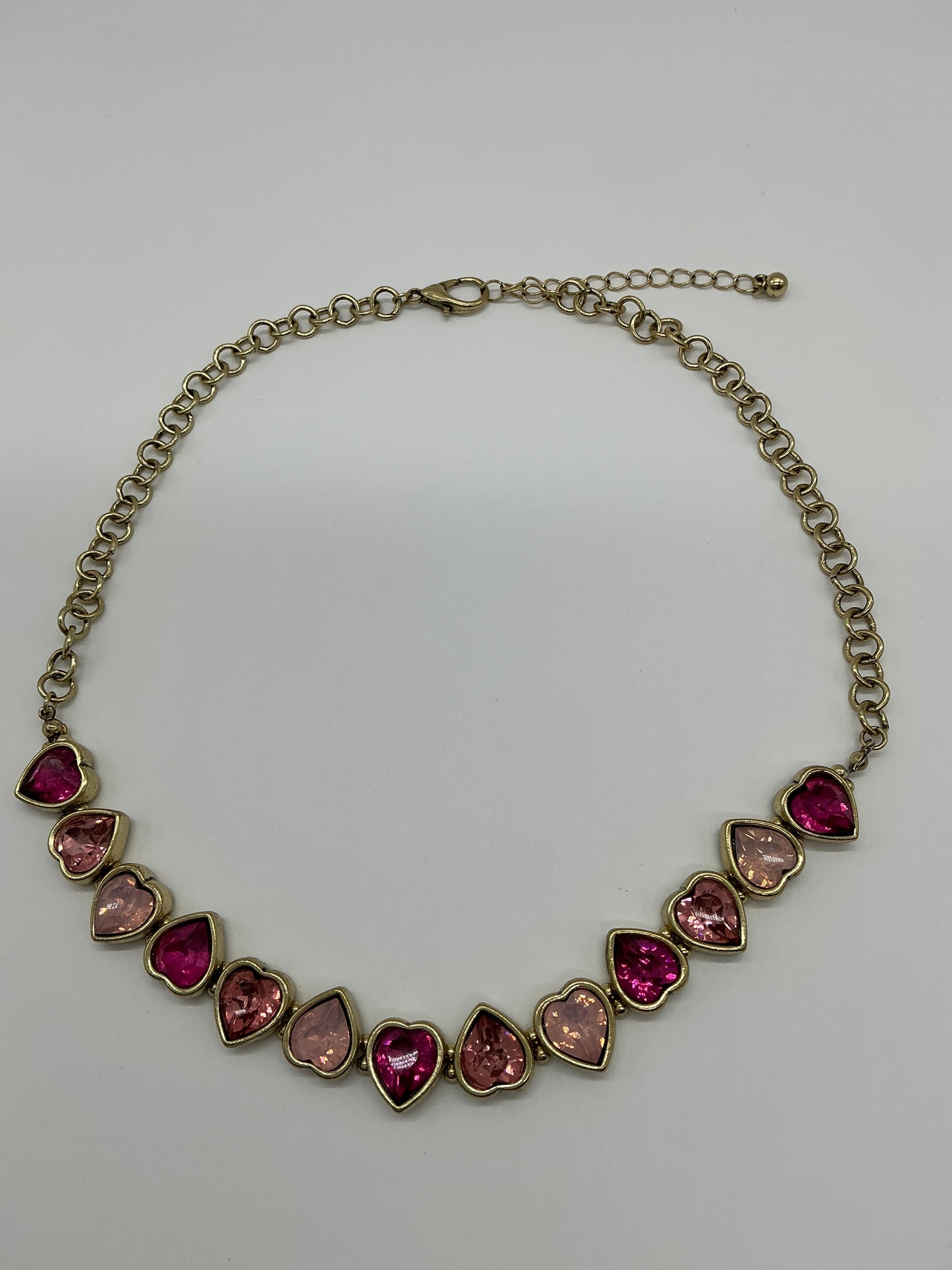 RHINESTONE HEART NECKLACE