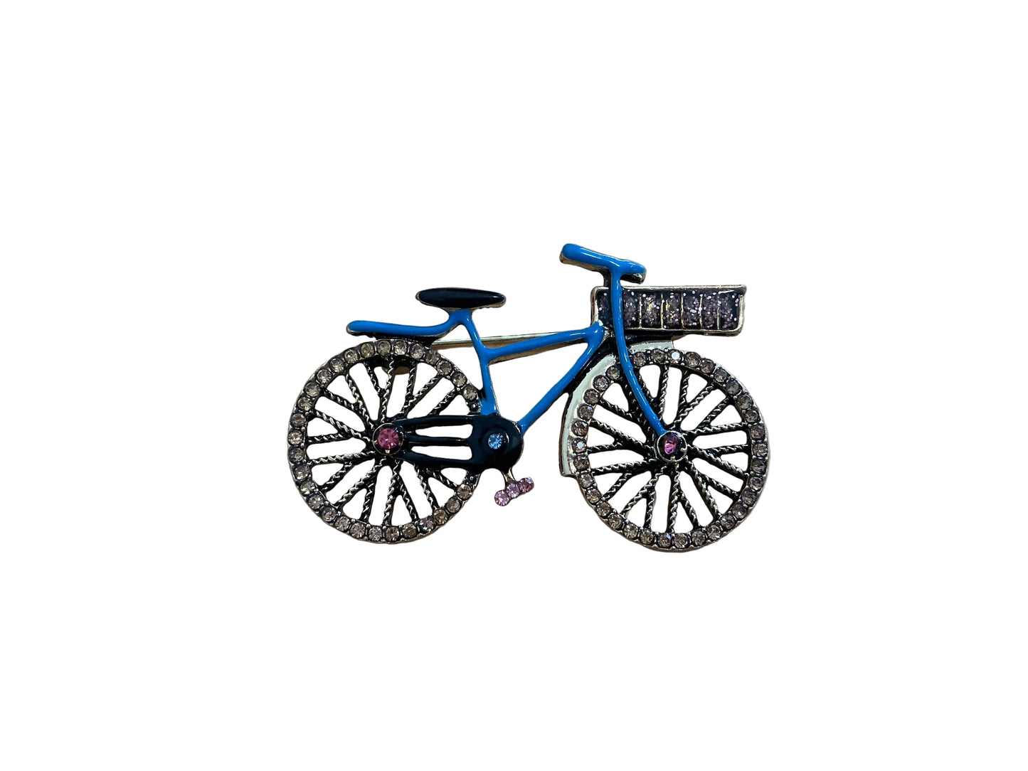 Rhinestone Ride Vintage Pin