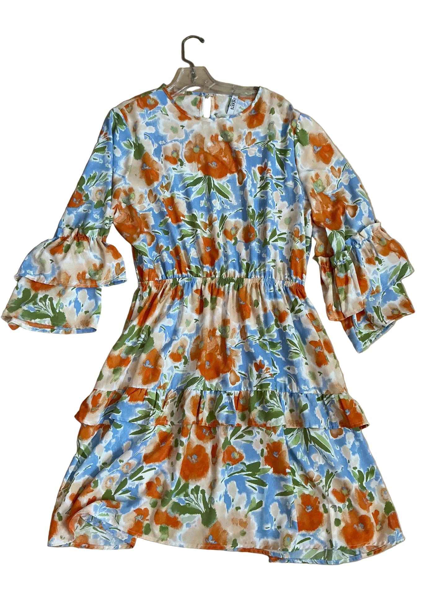 Watercolor Dreams Floral Print Dress-PP