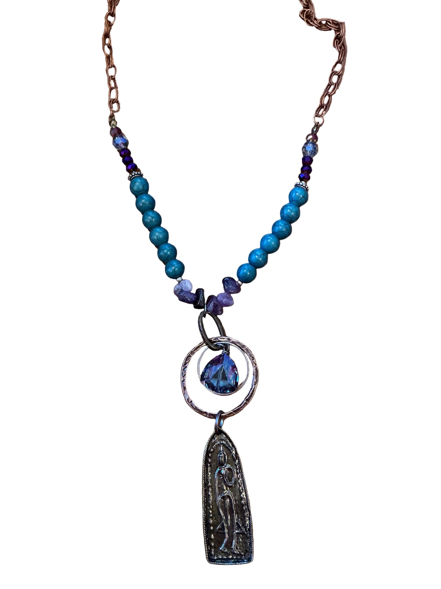 BRONZE/BLUE/PURPLE HIEROGLYPHIC NCK