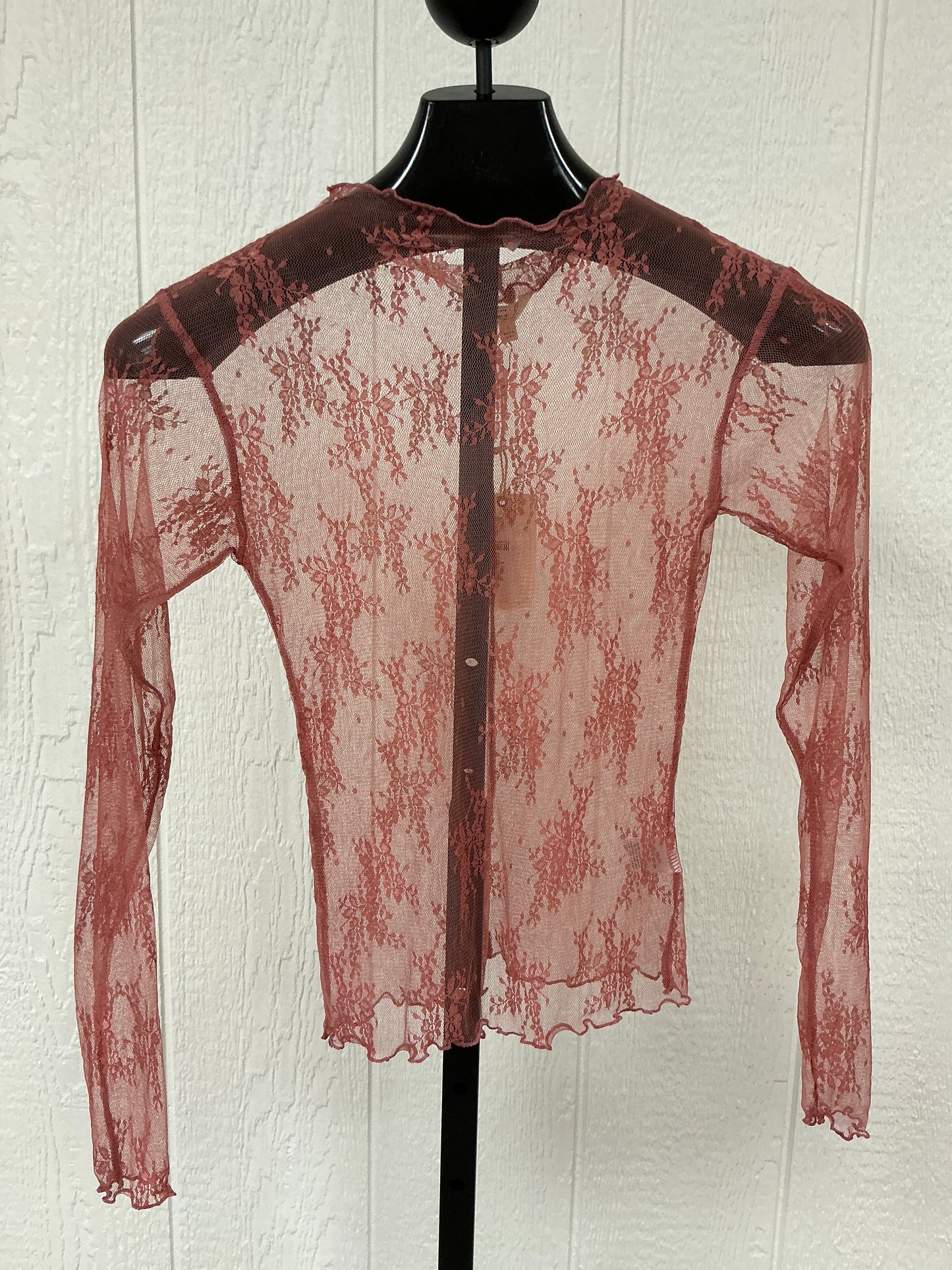 Mauve Sheer Lace Top