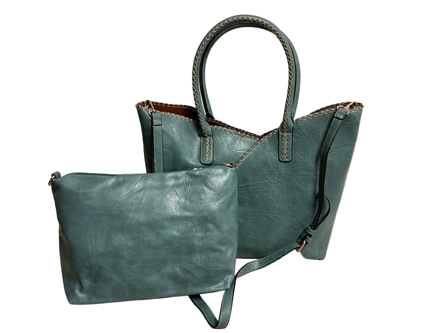 STITCH TRIM SHLDR TOTE BAG SET