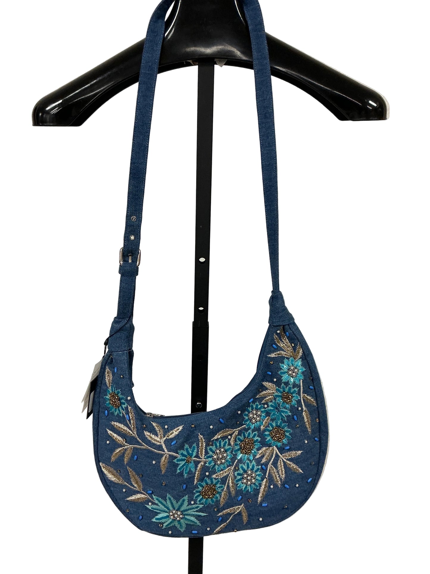 DAHLIA DENIM SHLDR BAG