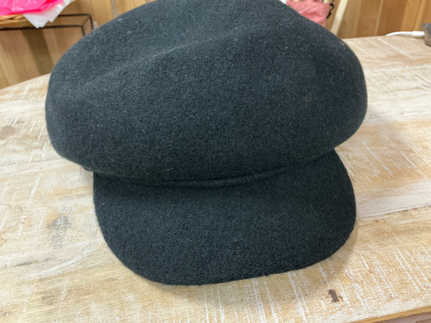 BOILED WOOL NEWSBOY CAP