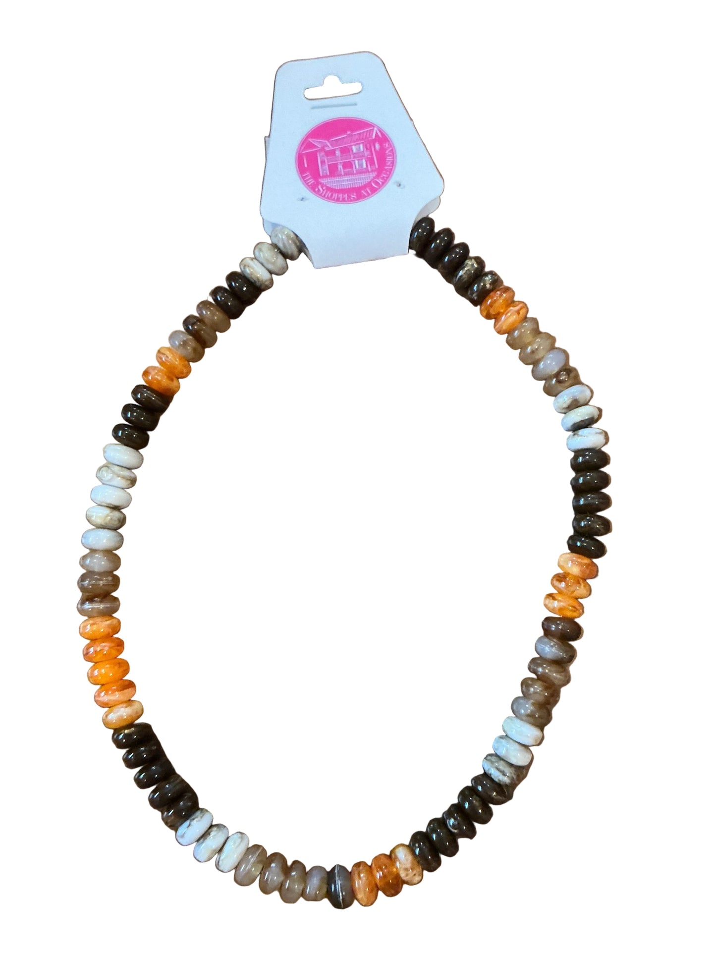 BROWN KNOTTED BEAD NCK
