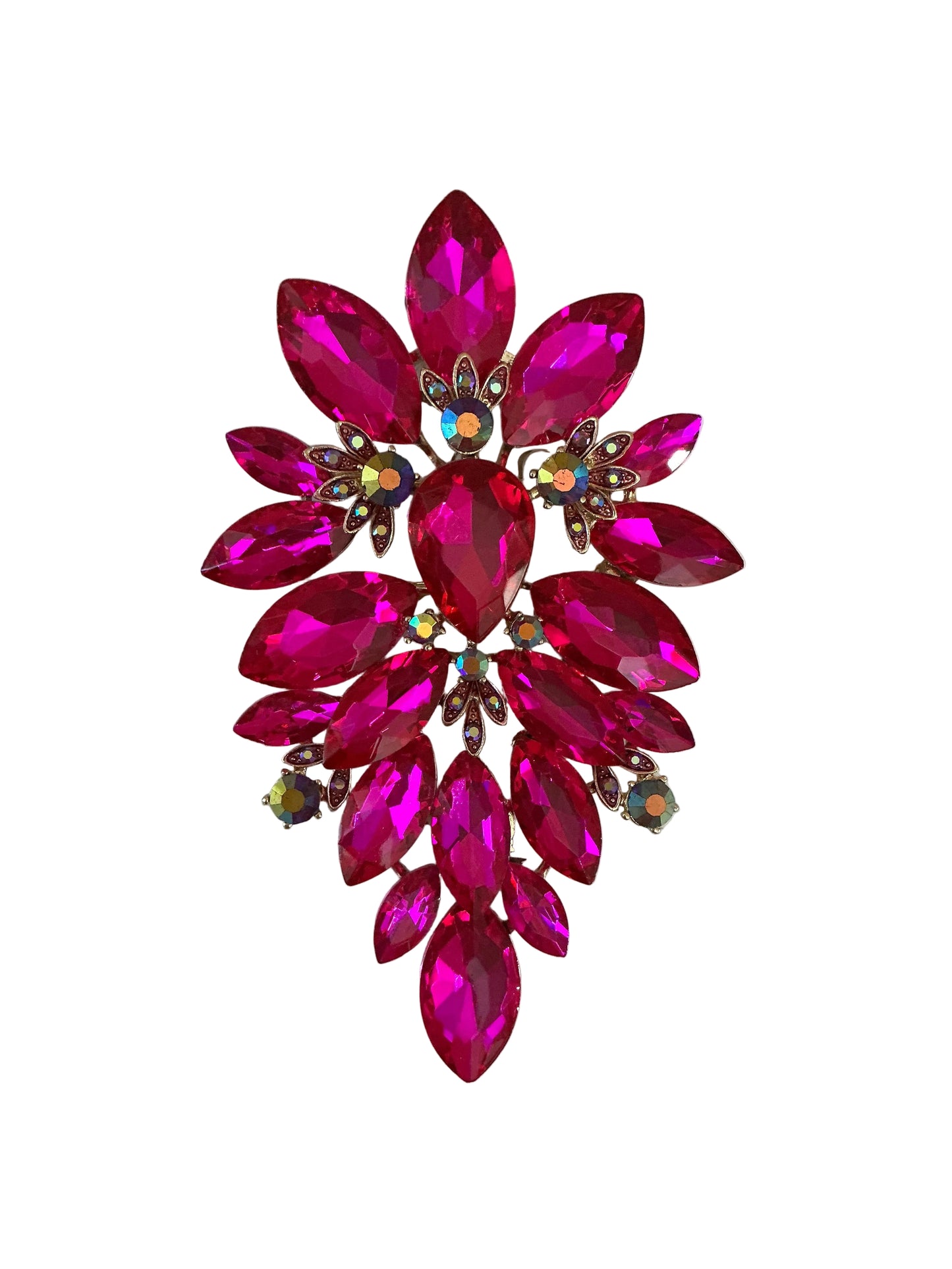 MARQUISE CLUSTER STONE BROOCH