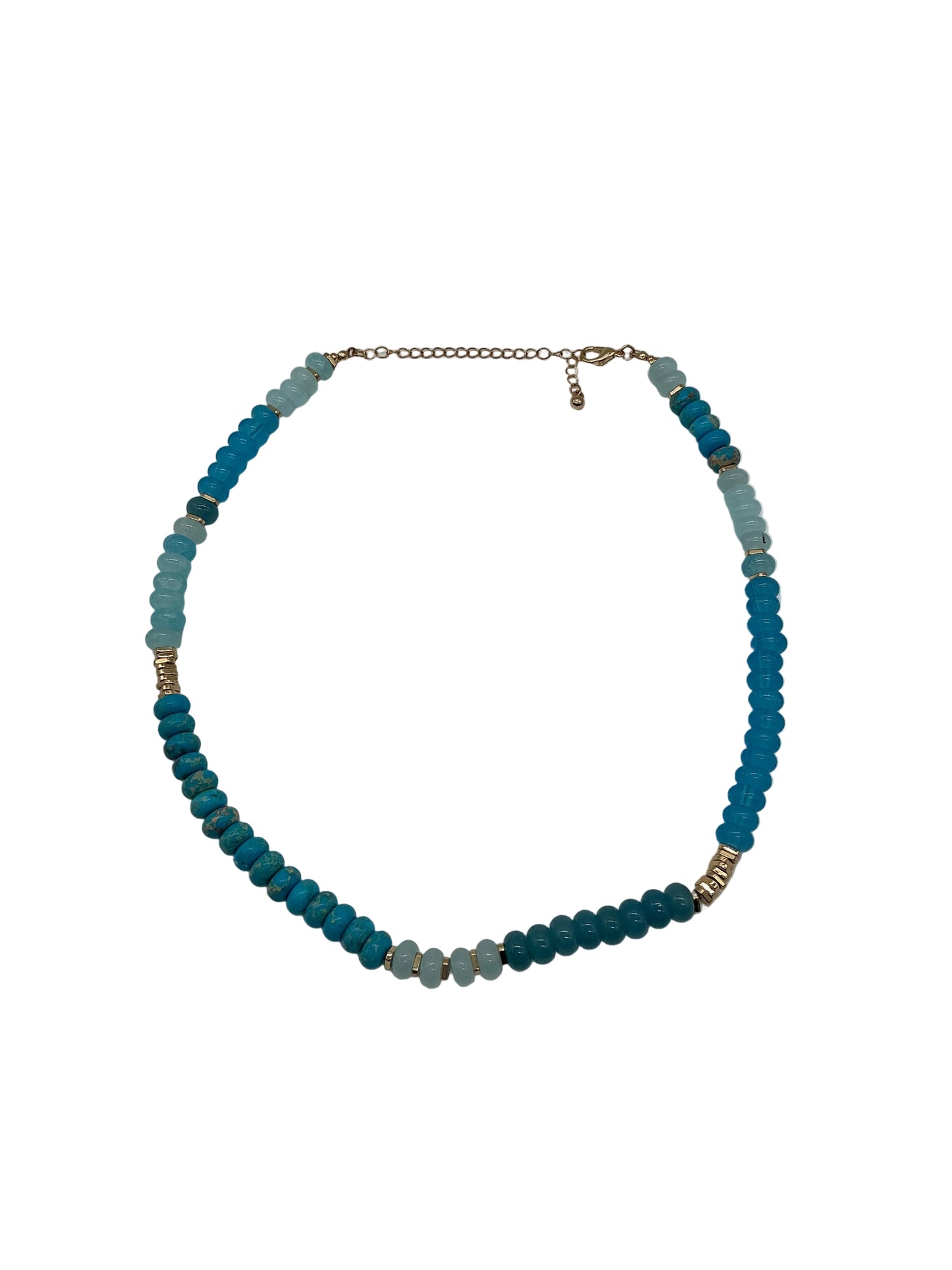 STONE NECKLACE WITH GOLD ACCENTS