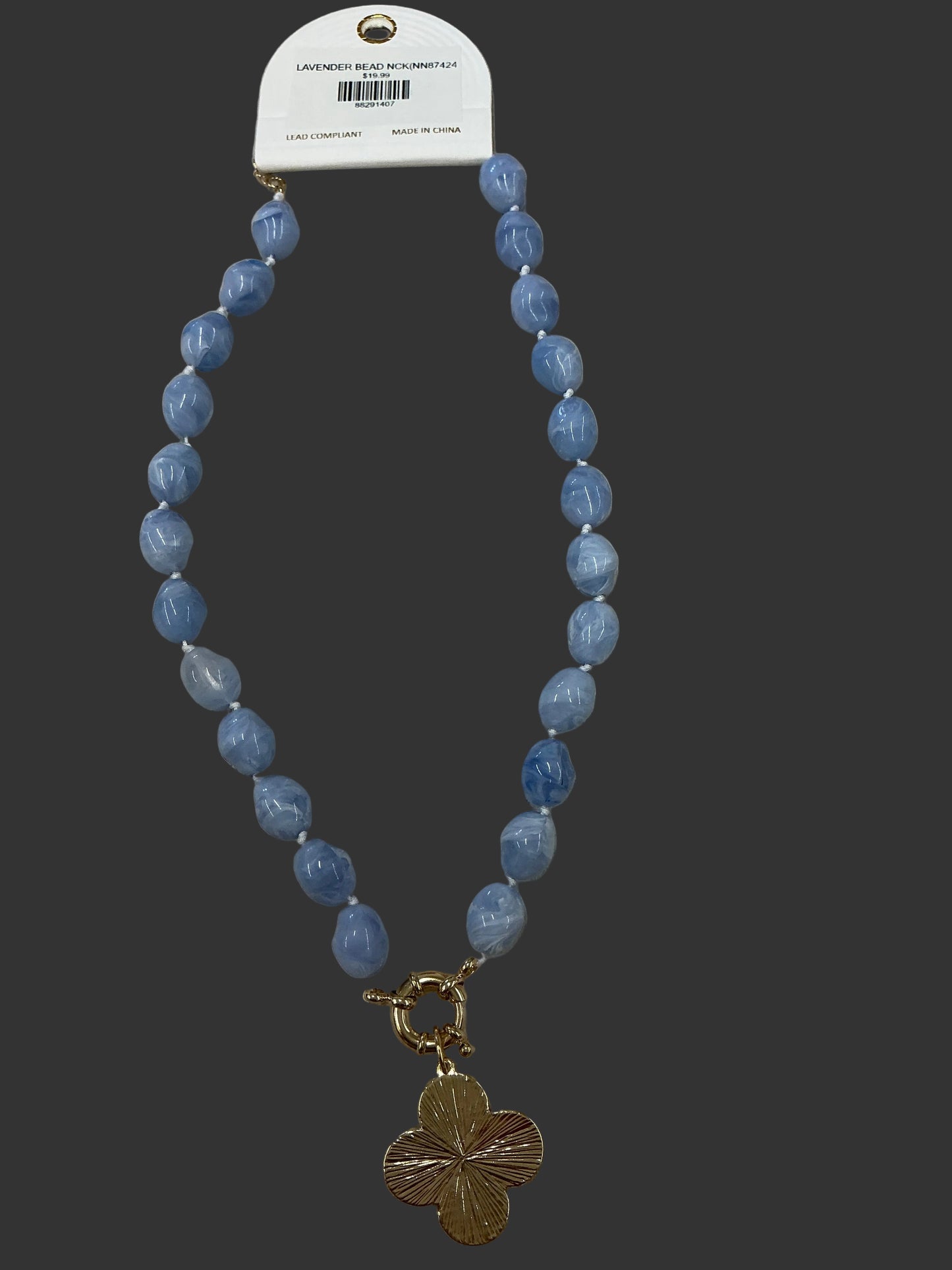 LAVENDER BEAD NCK(NN87424