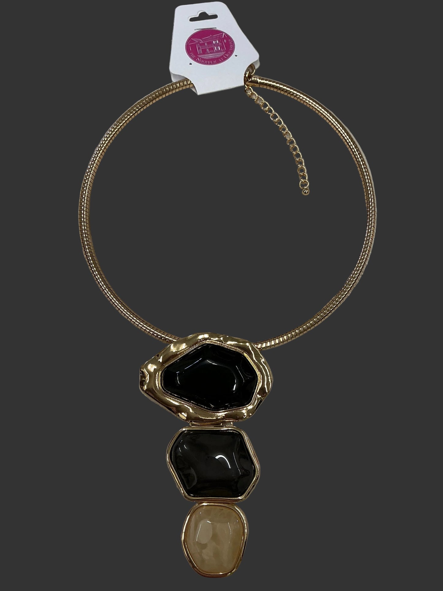 BLACK & GOLD NECKLACE(NE83699