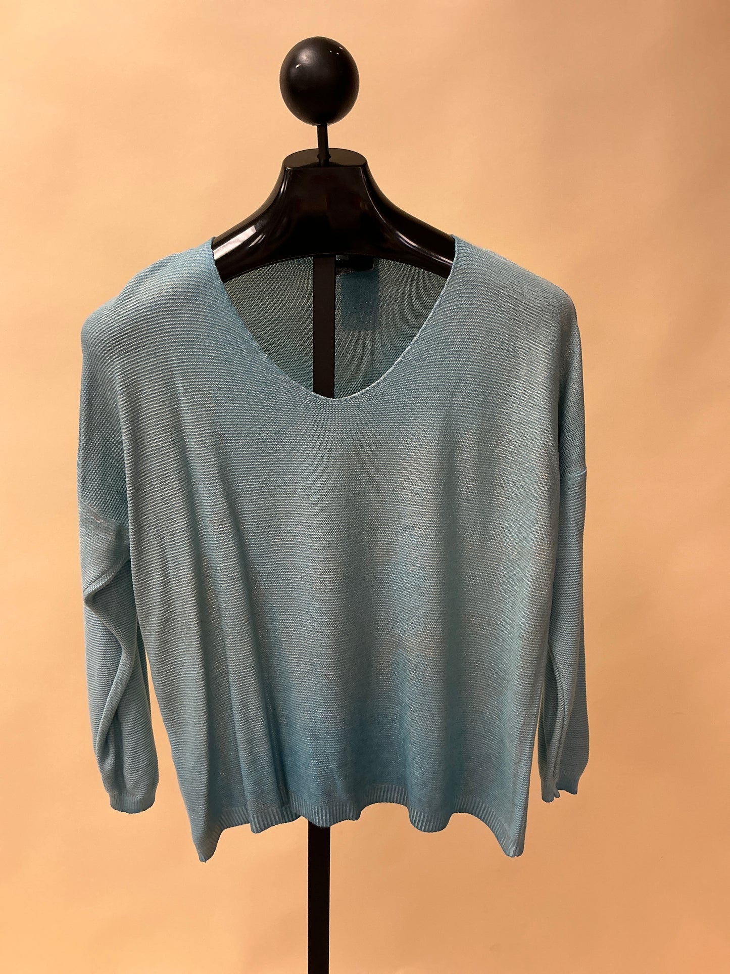 Shimmery Blue Lightweight Sweater