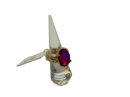 OVAL SHAPE GLASS COCKTAIL CUT STRETCH RING