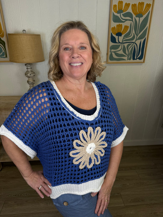 Bluebell Trim Knit Sweater