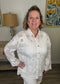 Ivory Bloom Button-Down Blouse