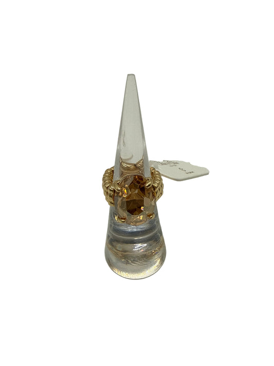 OVAL SHAPE GLASS COCKTAIL CUT STRETCH RING