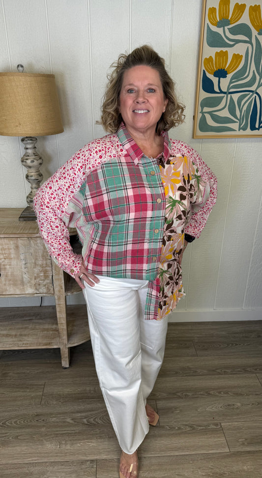 Meadow Mix Plaid Top