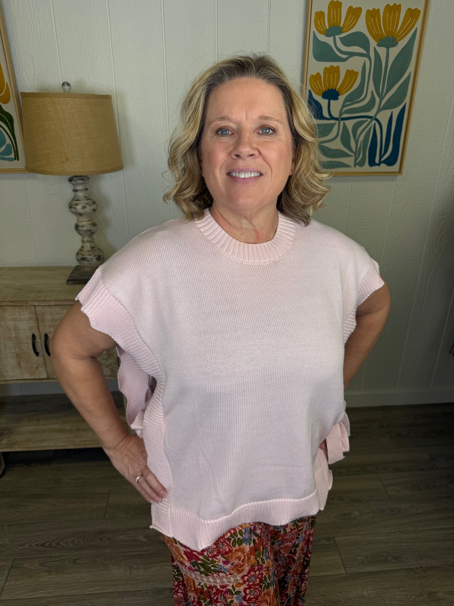 Sweetheart Scallop Sweater