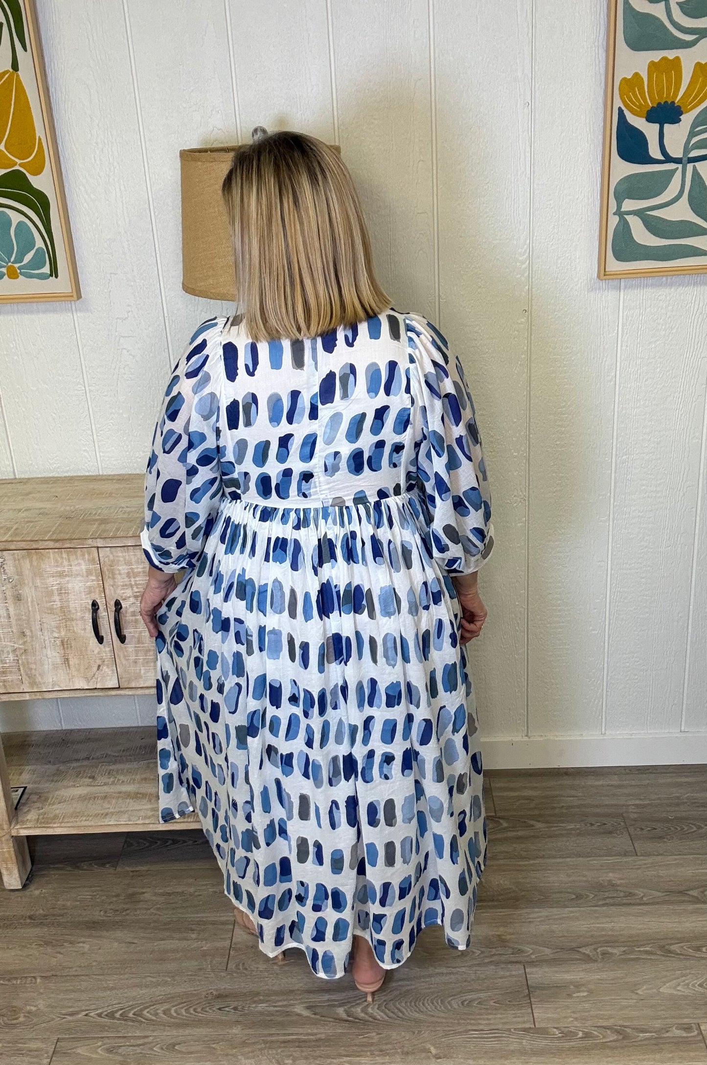 Mylah Sky Bloom Midi Dress