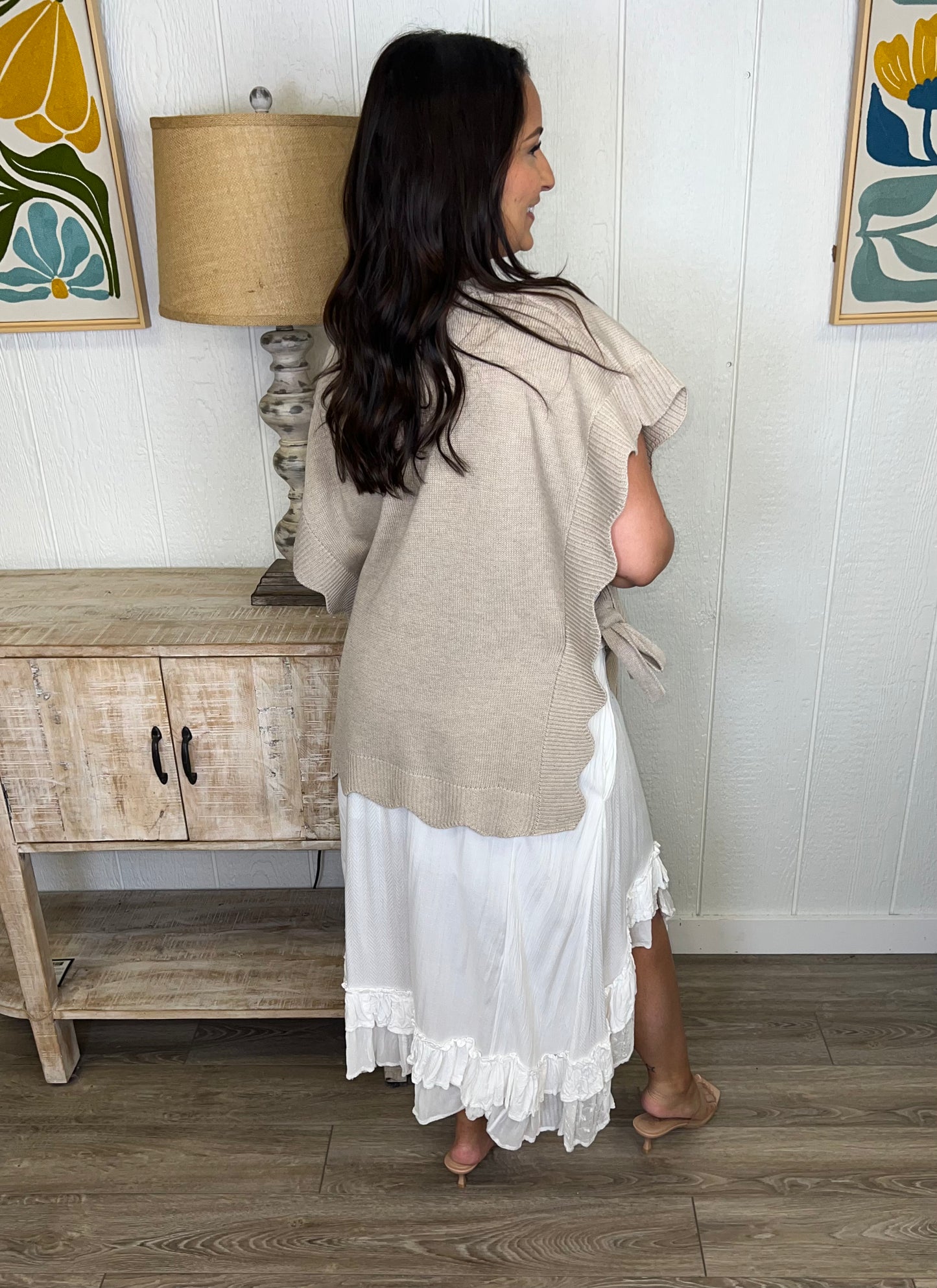 Sweetheart Scallop Sweater