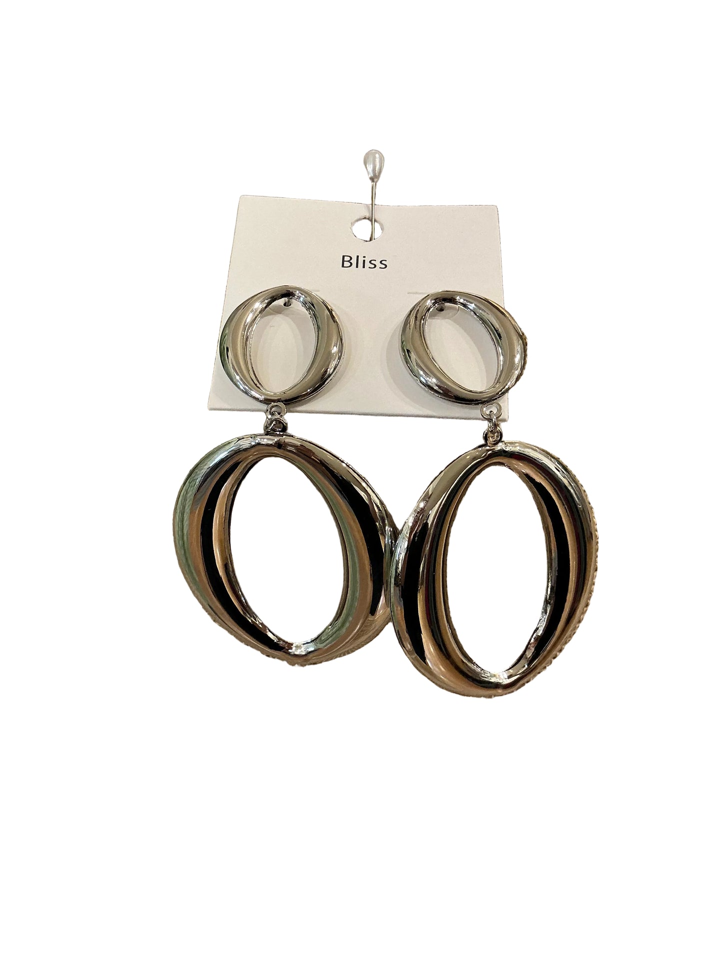 GS OVAL GOLD DOUBLE O LINKED EARRING