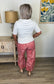 Coral Paisley Barrel Pants