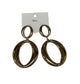 Golden Oval Duo Link Earrings