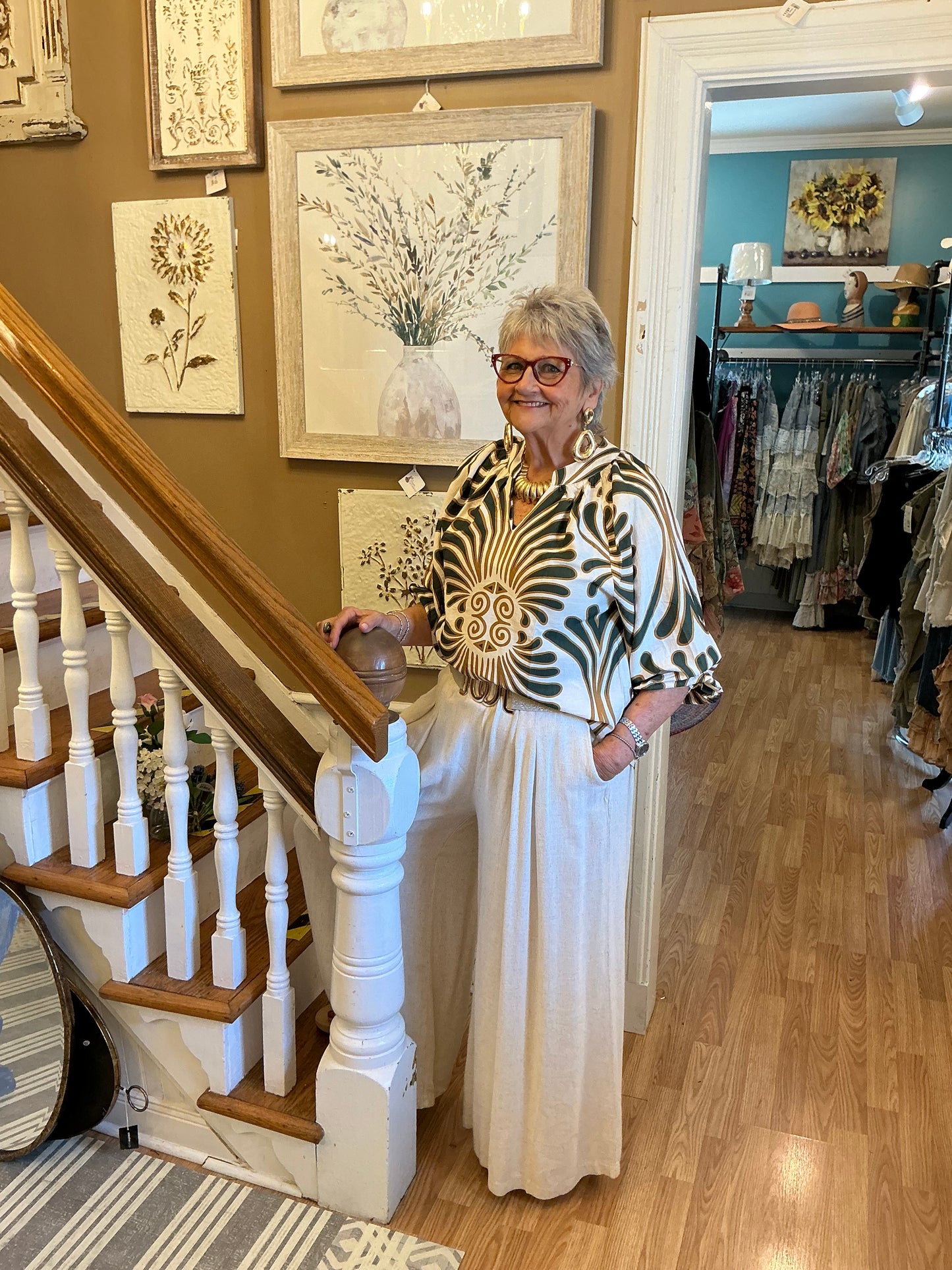 Kelly Green Swirled Top