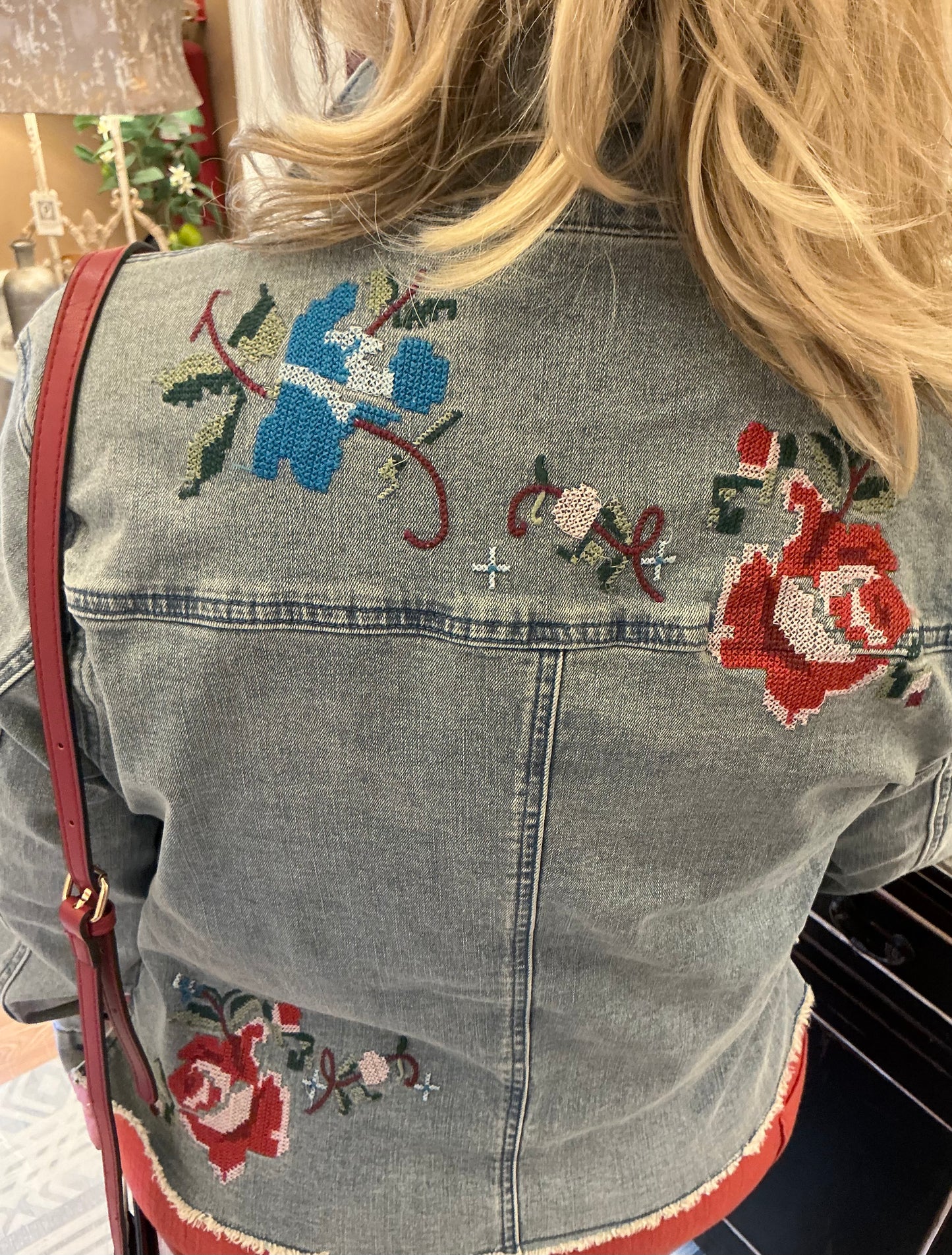 Pop Floral Denim Jacket