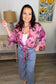 Blush Bloom Tie Overshirt