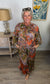 Silken Mosaic Tie-Neck Top