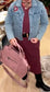 Wine Knit Dress