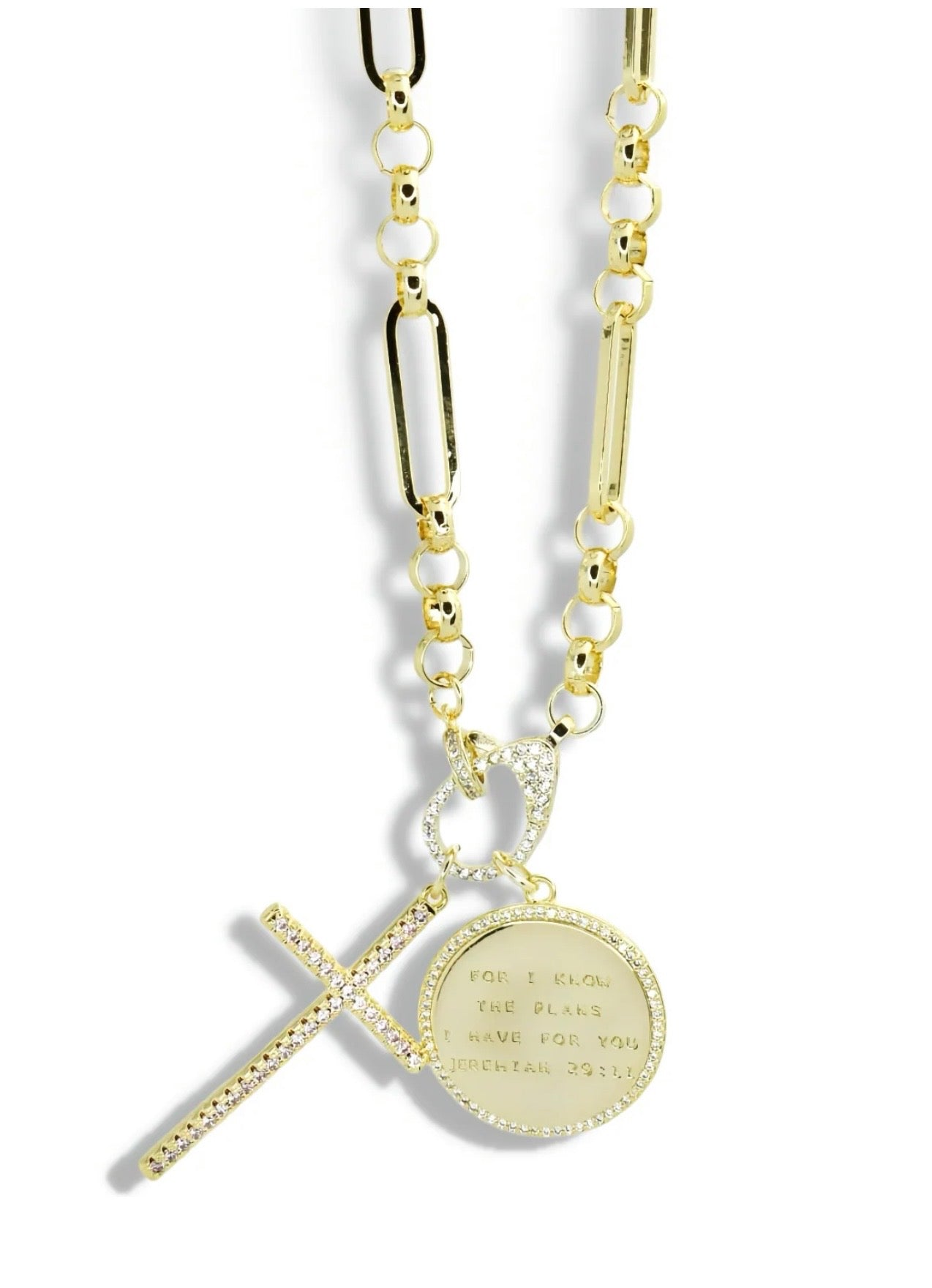 JEREMIAH 29:11 with CROSS NECKLACE