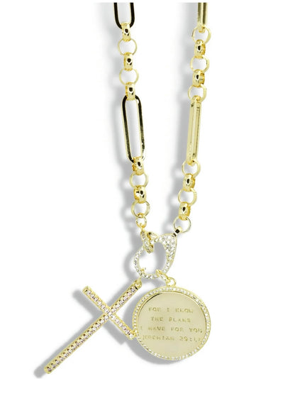 JEREMIAH 29:11 with CROSS NECKLACE