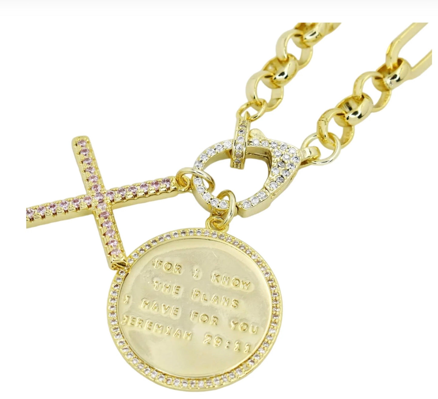 JEREMIAH 29:11 with CROSS NECKLACE