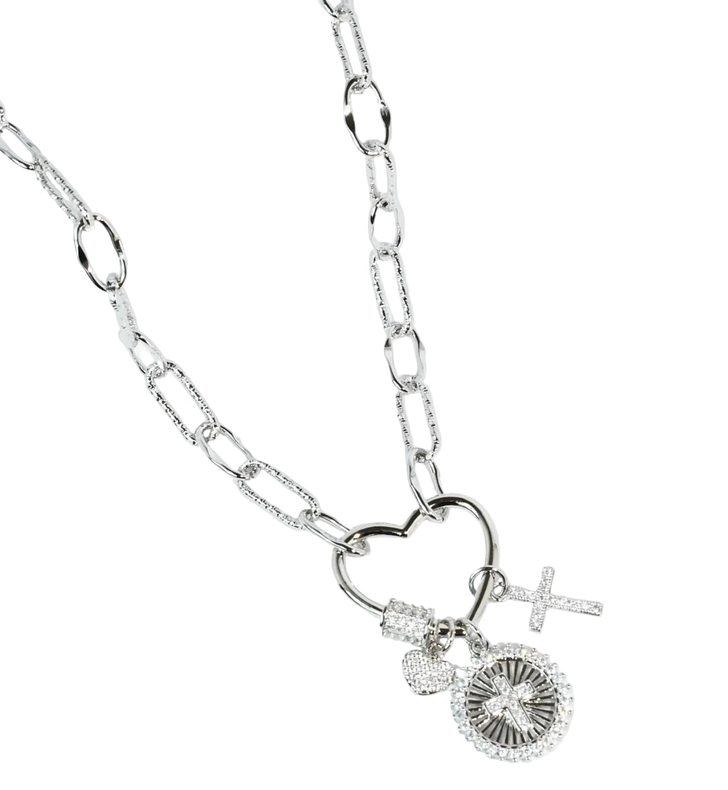 LOVE AND GRACE SILVER NECKLACE