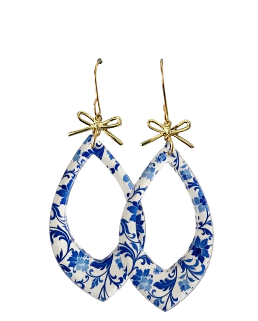 Floral Teardrop Dangle Earring
