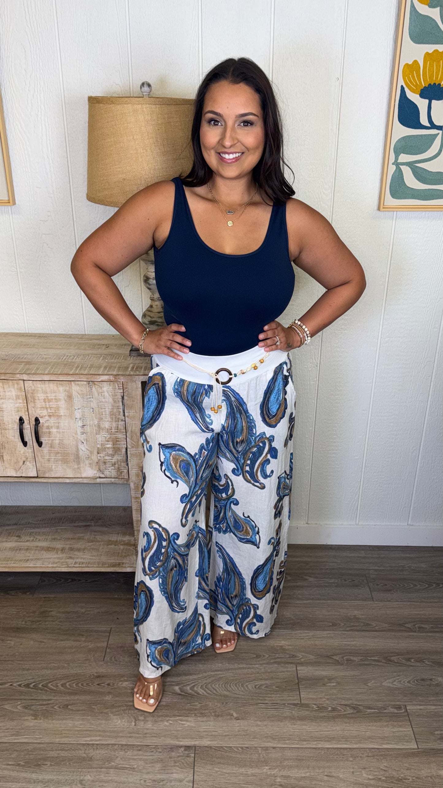 Indigo Whisper Palazzo Pants