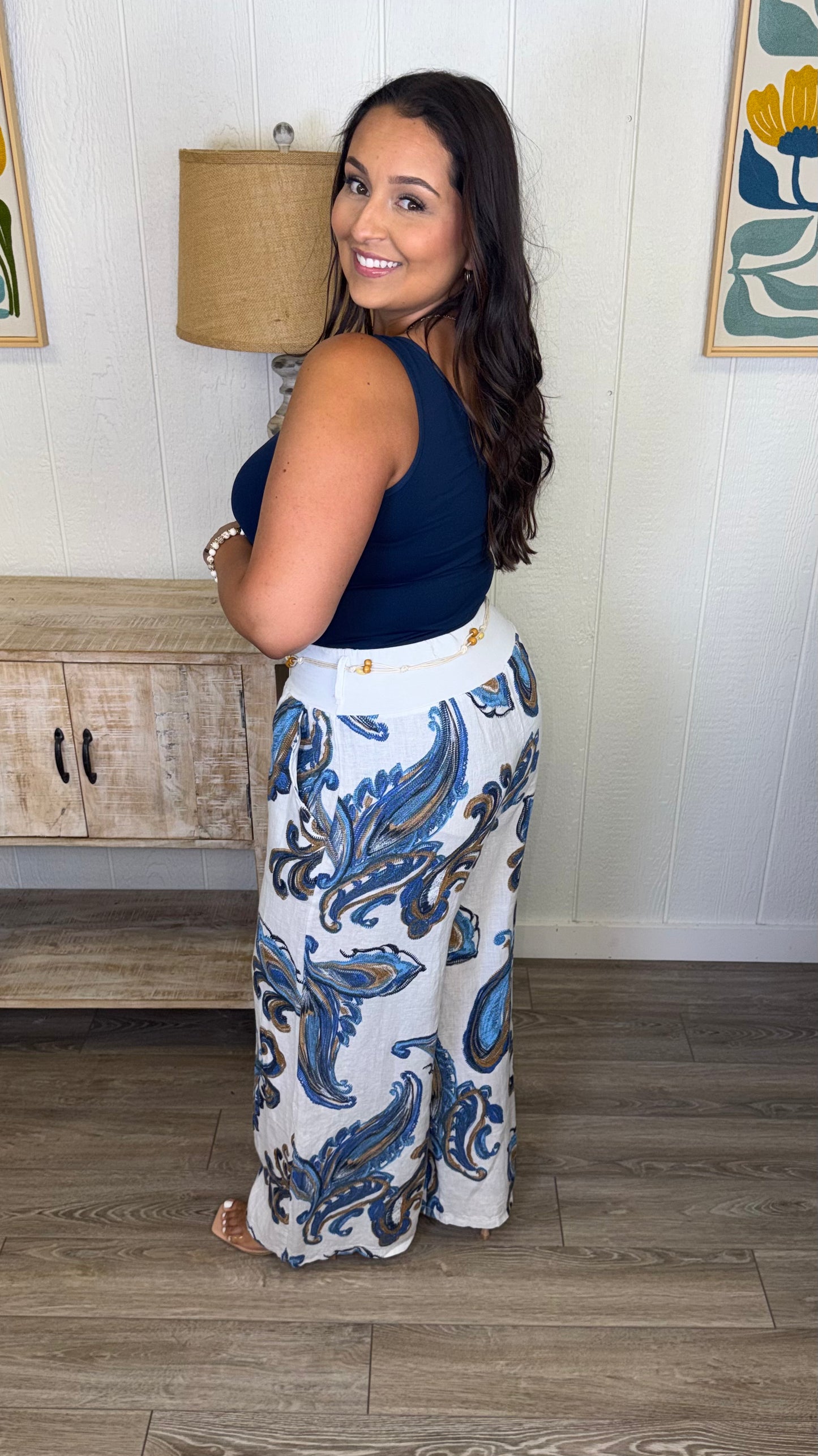 Indigo Whisper Palazzo Pants