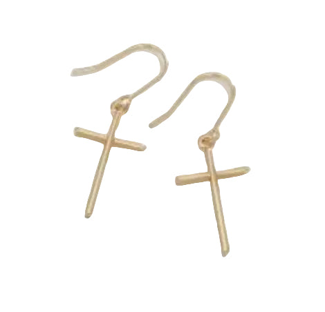 Classic Gold Crosses Earrings