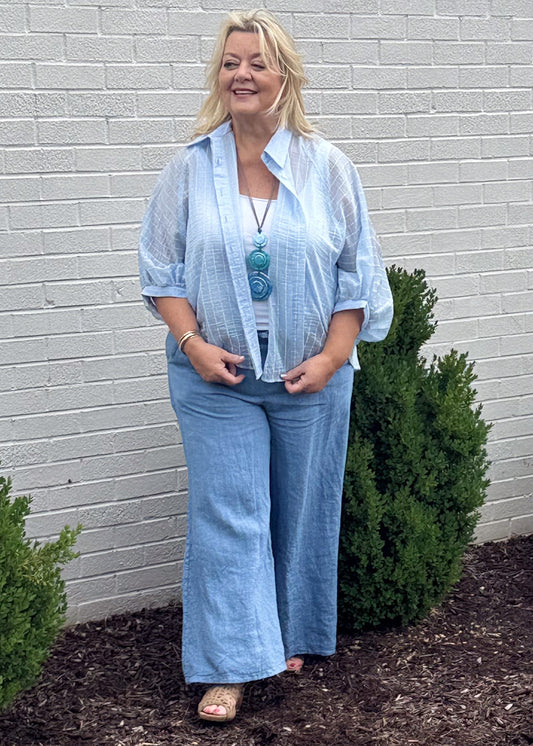 Indigo Air Linen Pants